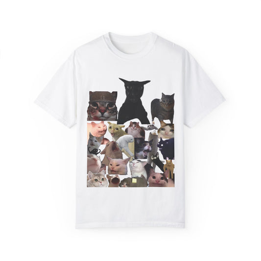 Cat  Meme Collage Unisex T-Shirt - Fun Gift for Cat Lovers